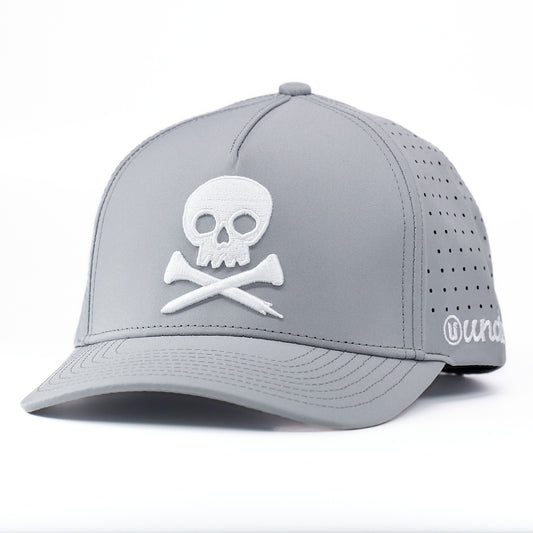 Skull and Cross Tees Golf Hat - Grey