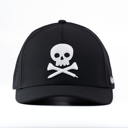 Skull and Cross Tees Golf Hat - Black