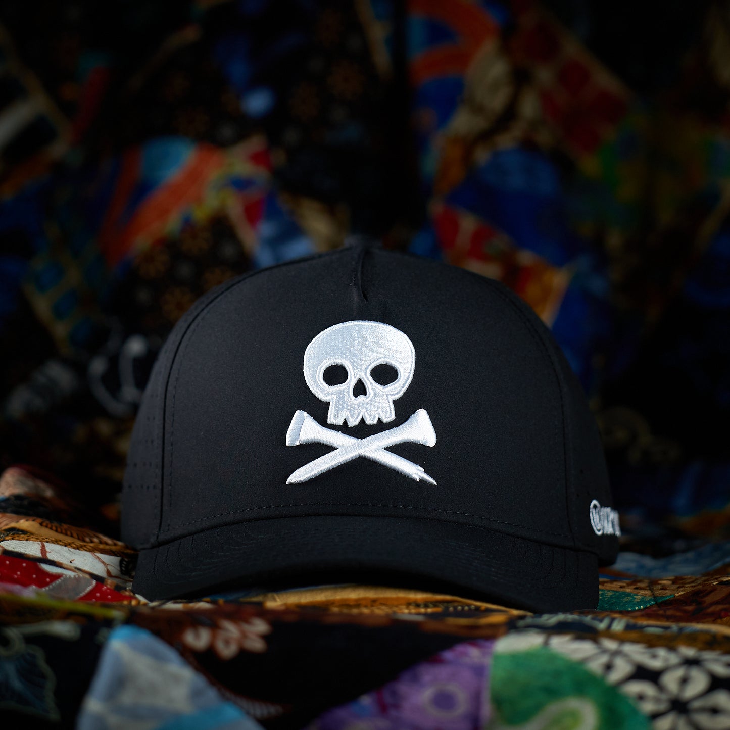 Skull and Cross Tees Golf Hat - Black