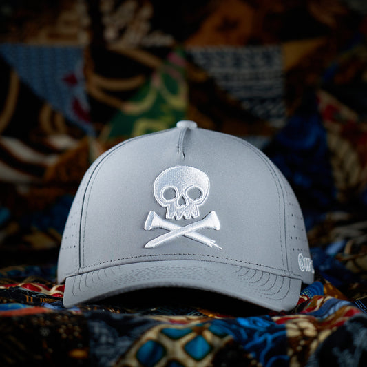 Skull and Cross Tees Golf Hat - Grey